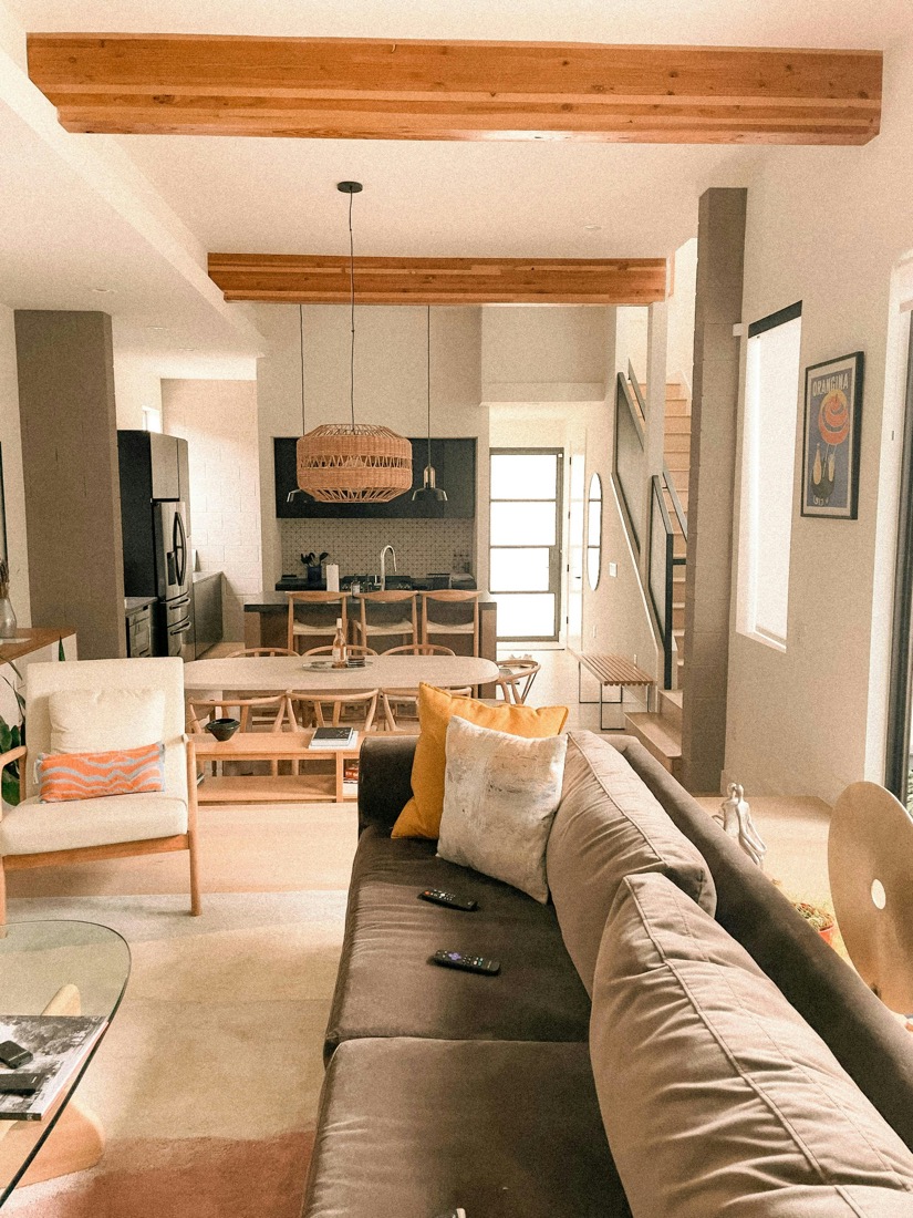 A cozy open-plan living room