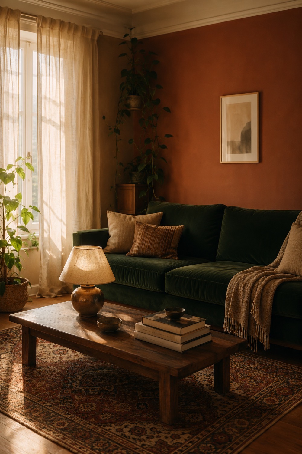 Cozy Green Living Room Ideas for a Warm, Grounded Space