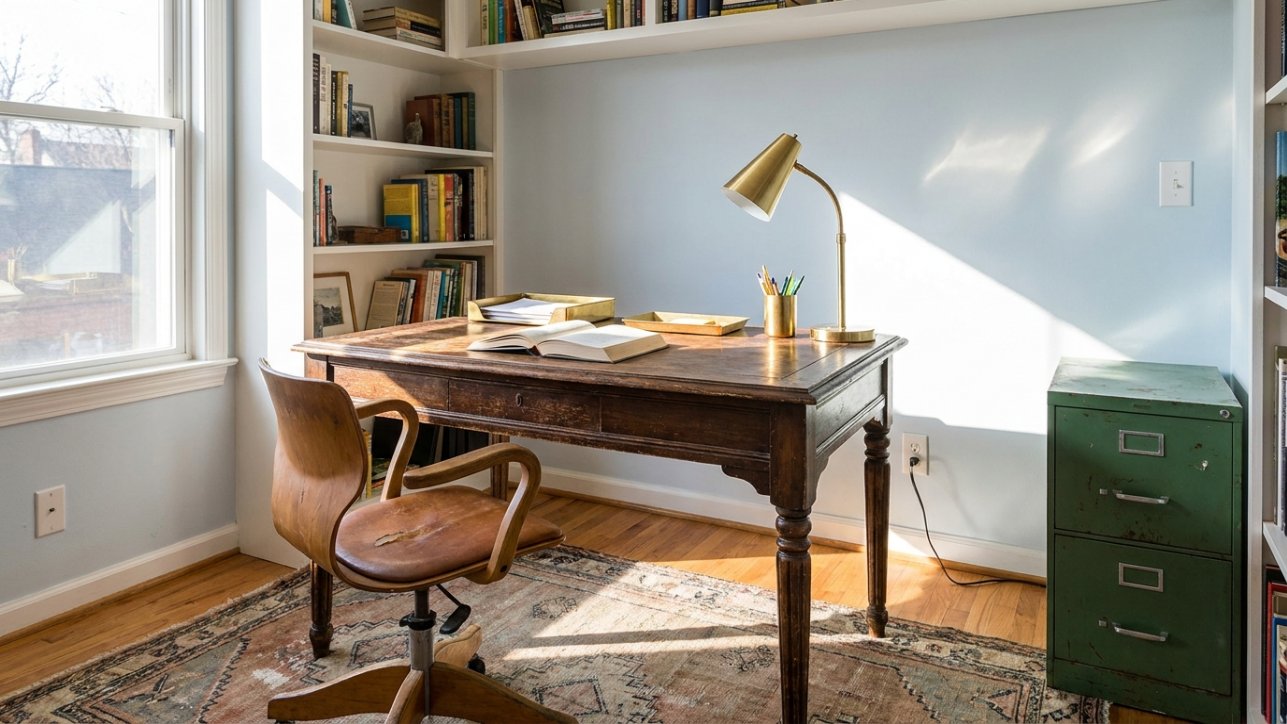 Eclectic Home Office Ideas for a Desk Full of Character
