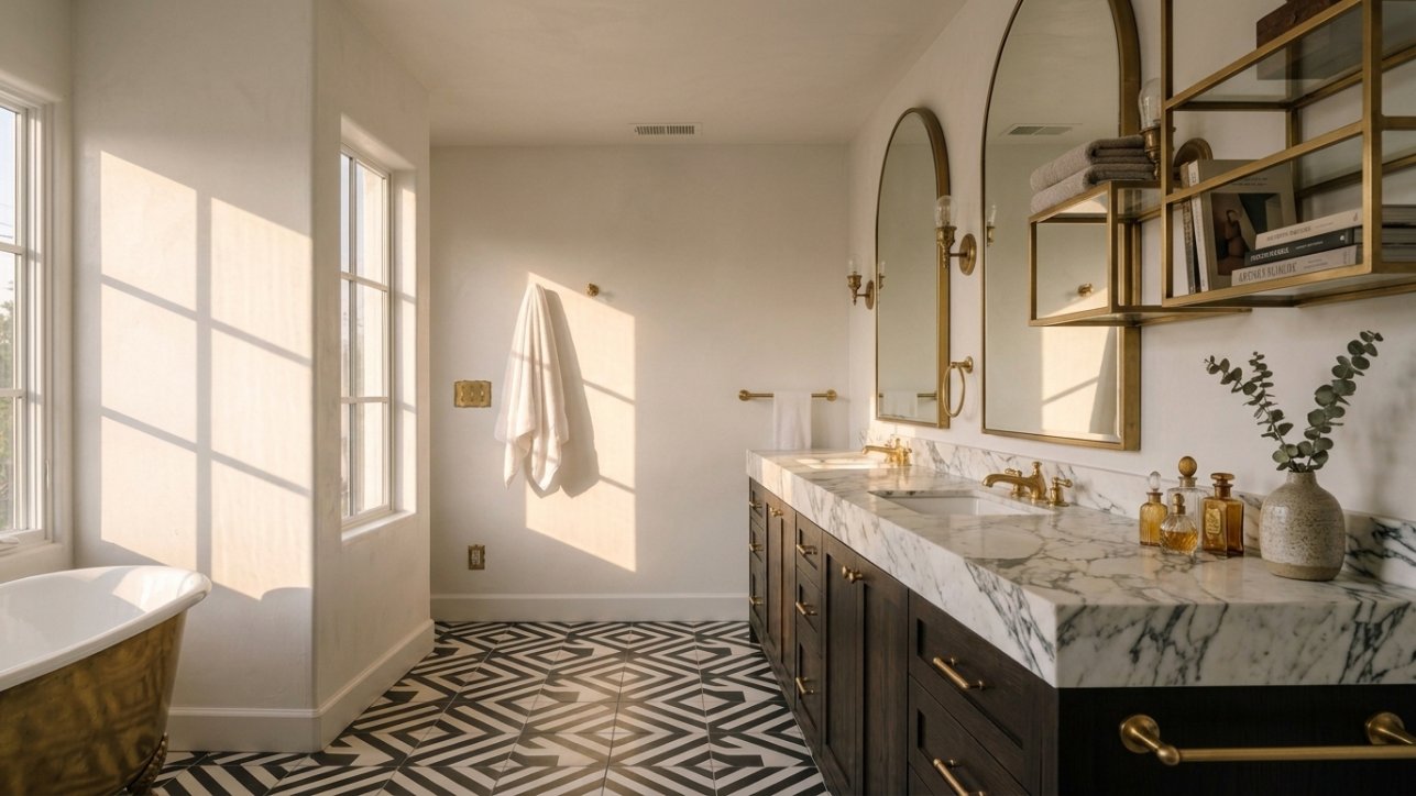 Glam Bathroom Ideas for a Little Everyday Drama
