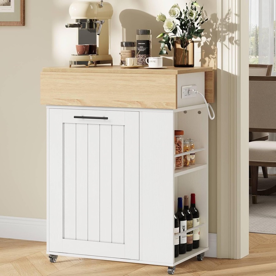 Rolling Kitchen Island with Storage